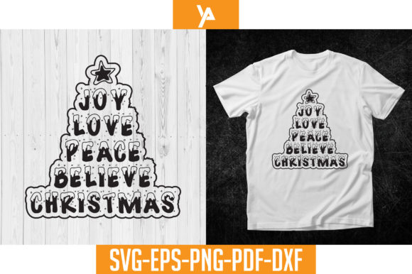 Christmas Tree Quote SVG T-shirt Graphics & Print Templates
