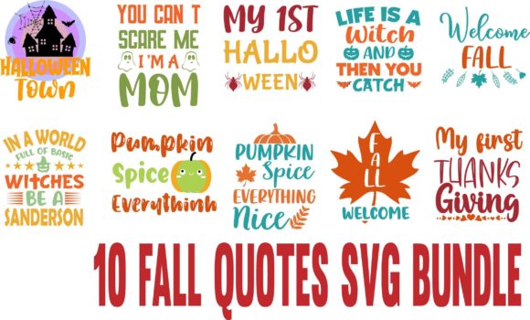 Fall Quote SVG Bundle: Graphics & Print Templates