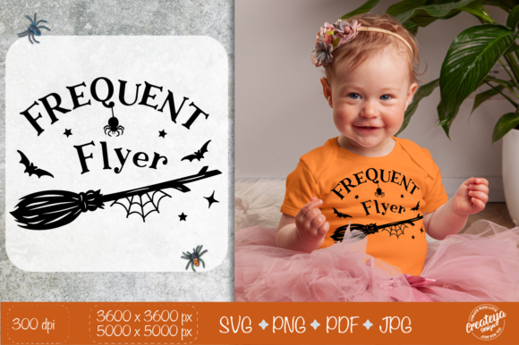 Halloween Frequent Flyer: SVG Graphics & Illustrations