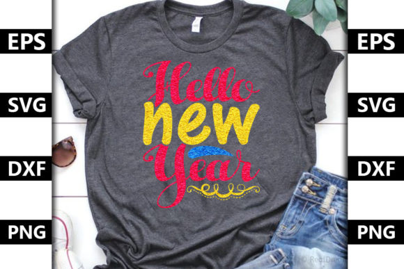 Happy New Year Quote SVG Design: Graphics & T-Shirt Designs